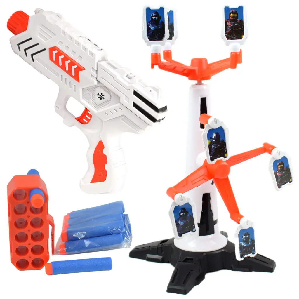 Space Wars: Schaumstoffpistole mit drehbarer Zielscheibe und Munition kép 2