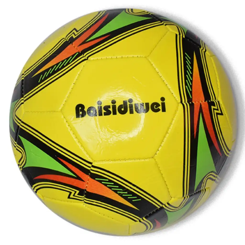 Neonfarbener Kunstleder-Fußball in verschiedenen Ausführungen, 23 cm kép 2