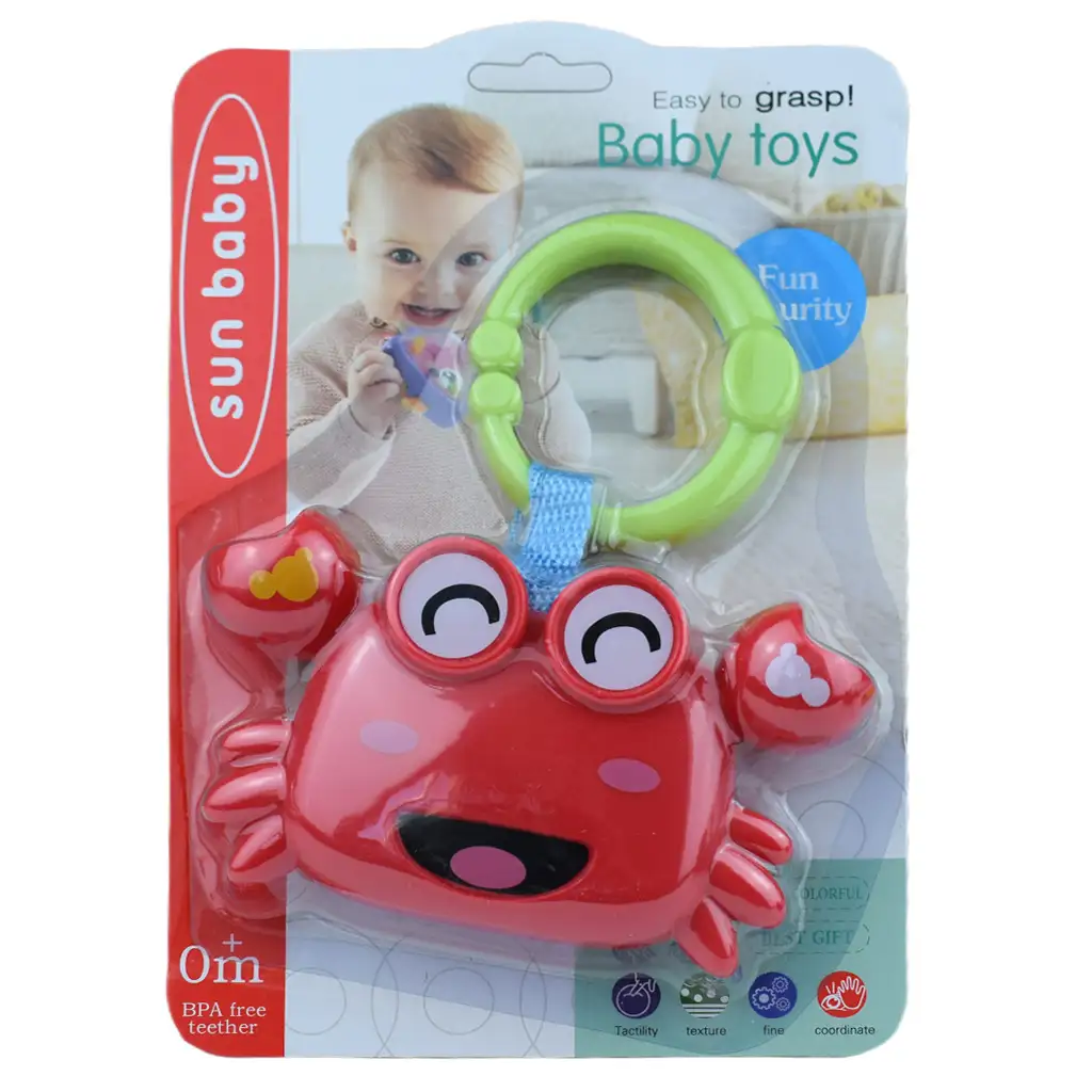 Sun Baby: Fröhlicher Krebs BPA-freie Baby-Rassel kép 3