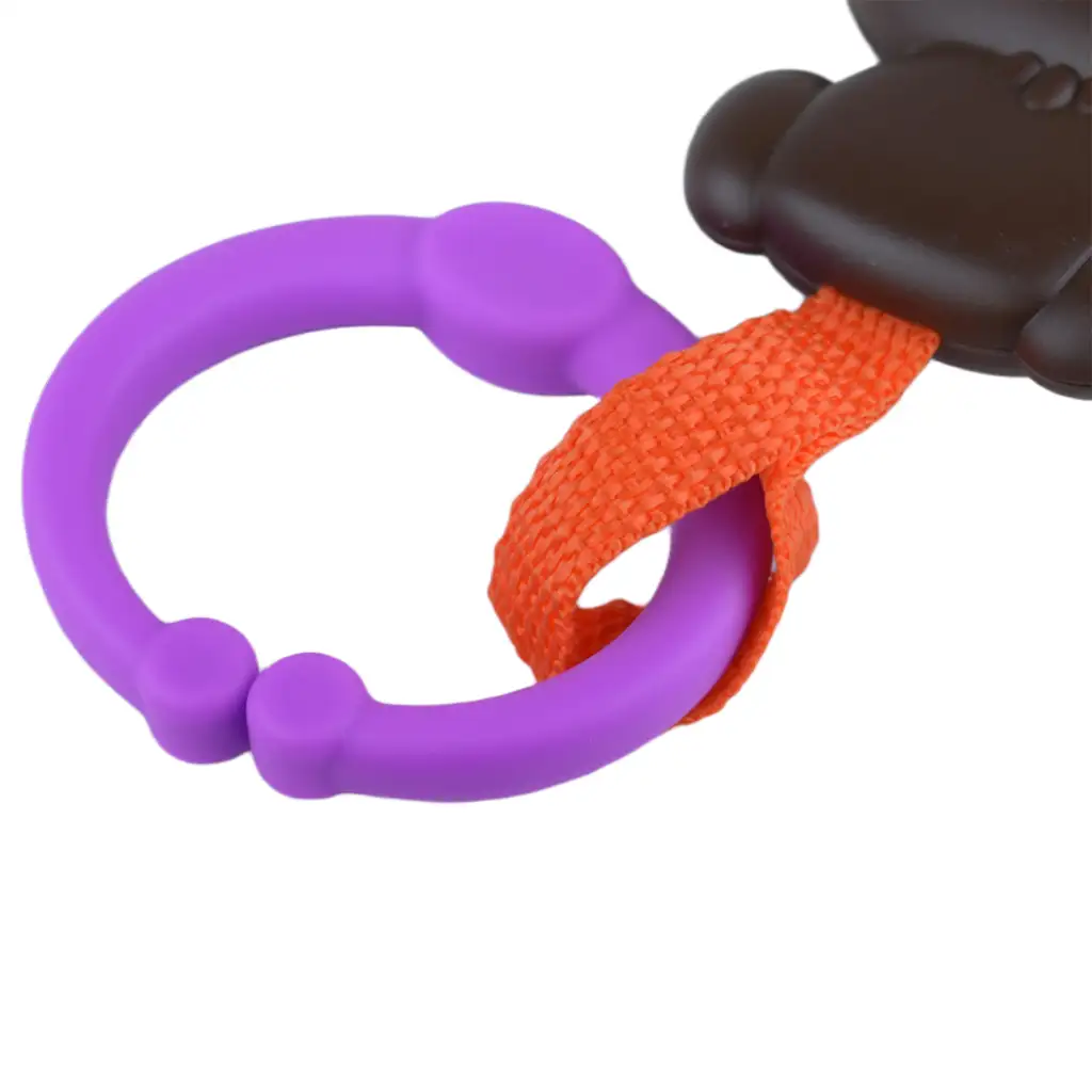 Sun Baby: Fröhlicher brauner Affe BPA-freie Babyrassel kép 4