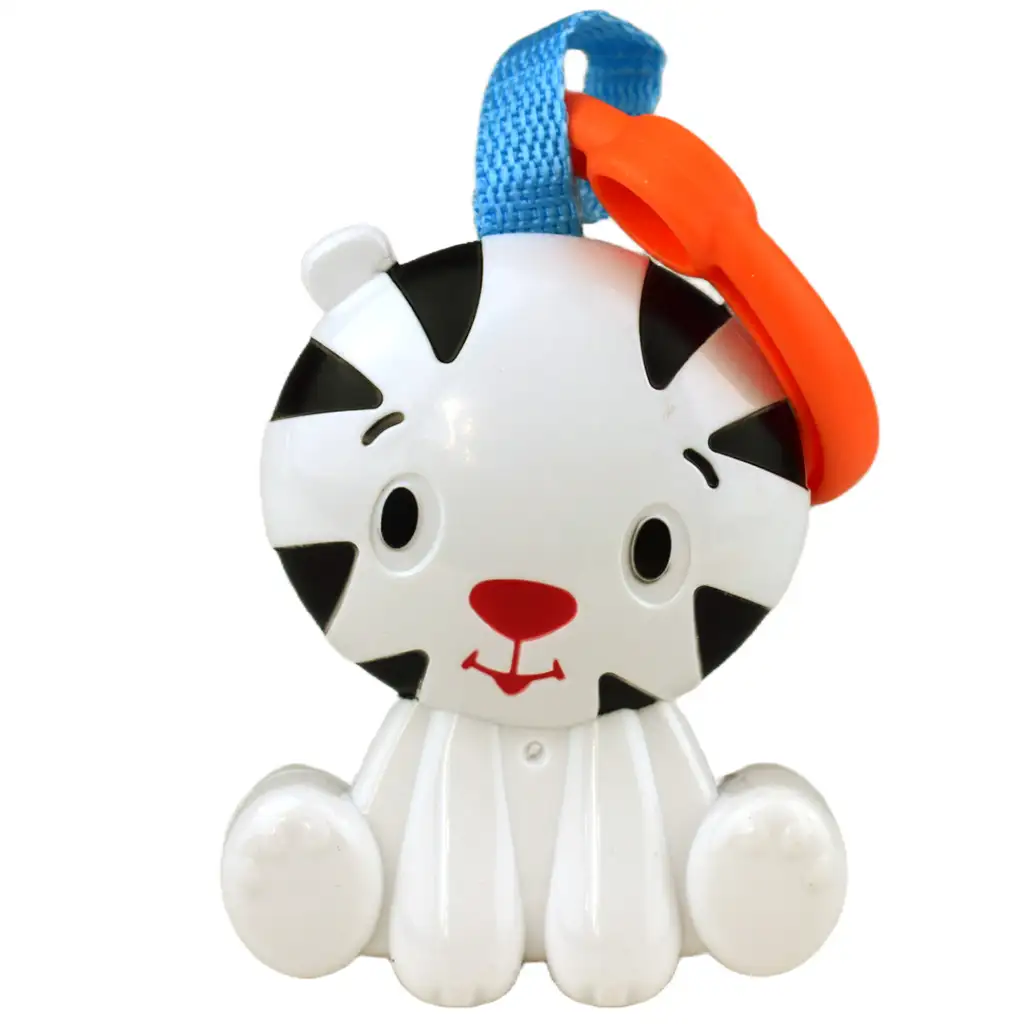 Sun Baby: Fröhlicher weißer Tiger BPA-freie Babyrassel kép 2