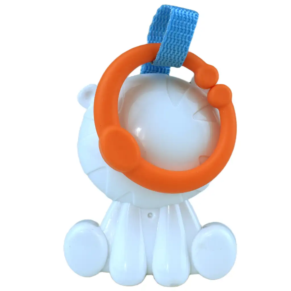 Sun Baby: Fröhlicher weißer Tiger BPA-freie Babyrassel kép 3