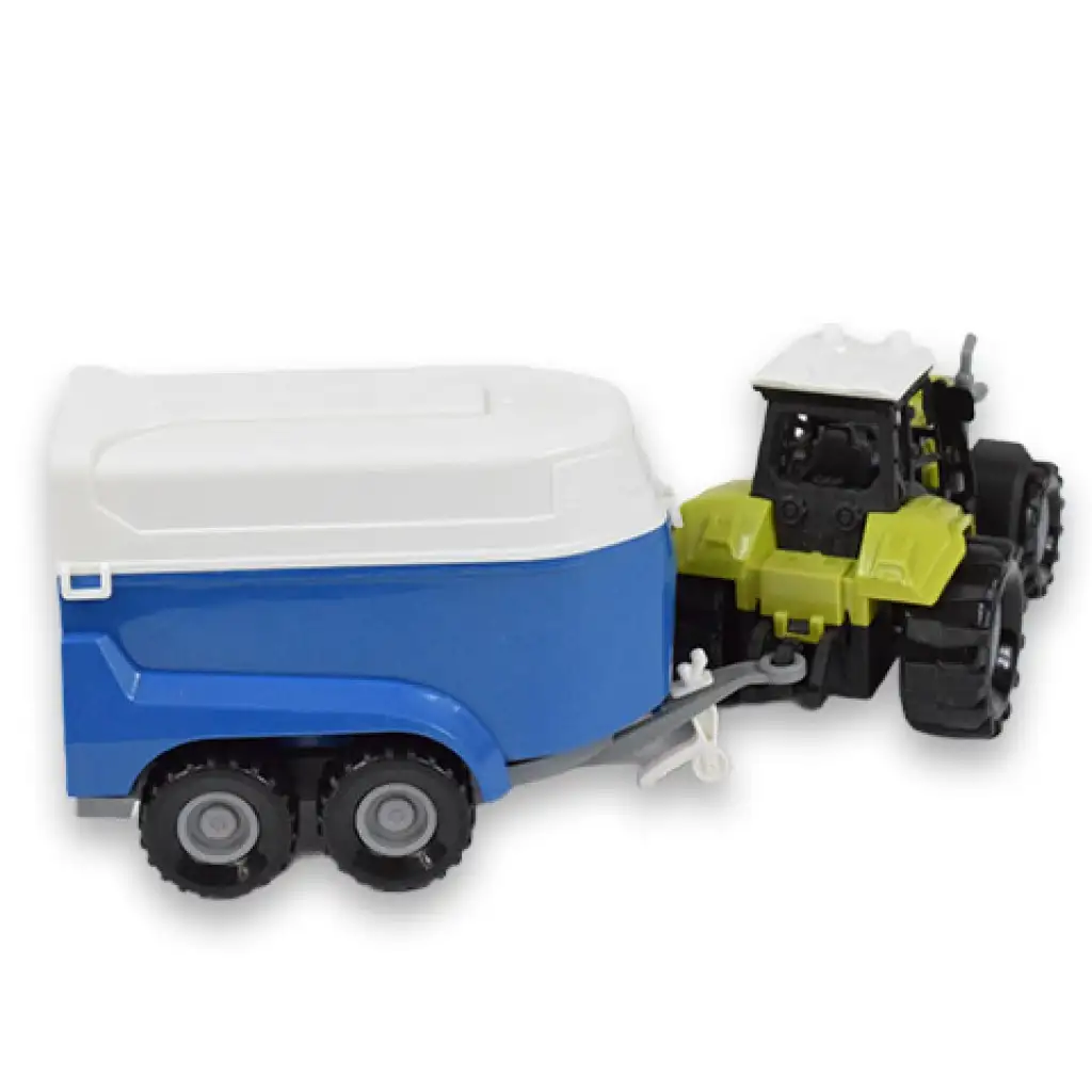 Farm Truck: Pferdetransporter Traktor mit Anhänger, Licht und Sound 23cm kép 3