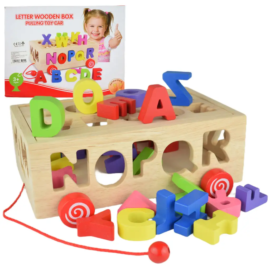 Beilaluna: Holzformsortierwagen mit Buchstaben