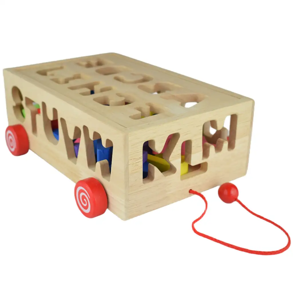 Beilaluna: Holzformsortierwagen mit Buchstaben kép 3