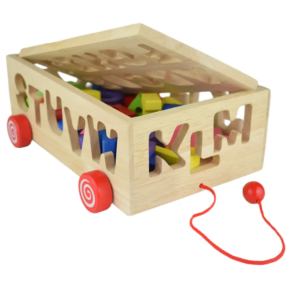 Beilaluna: Holzformsortierwagen mit Buchstaben kép 4