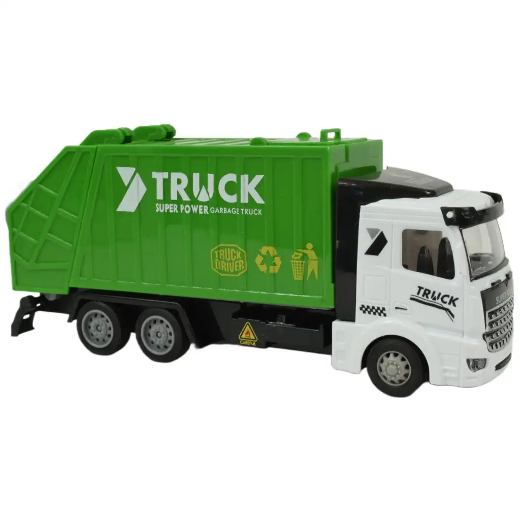 Super Truck: Konténeres lendkerekes szemétszállító kamion 20cm kép 3