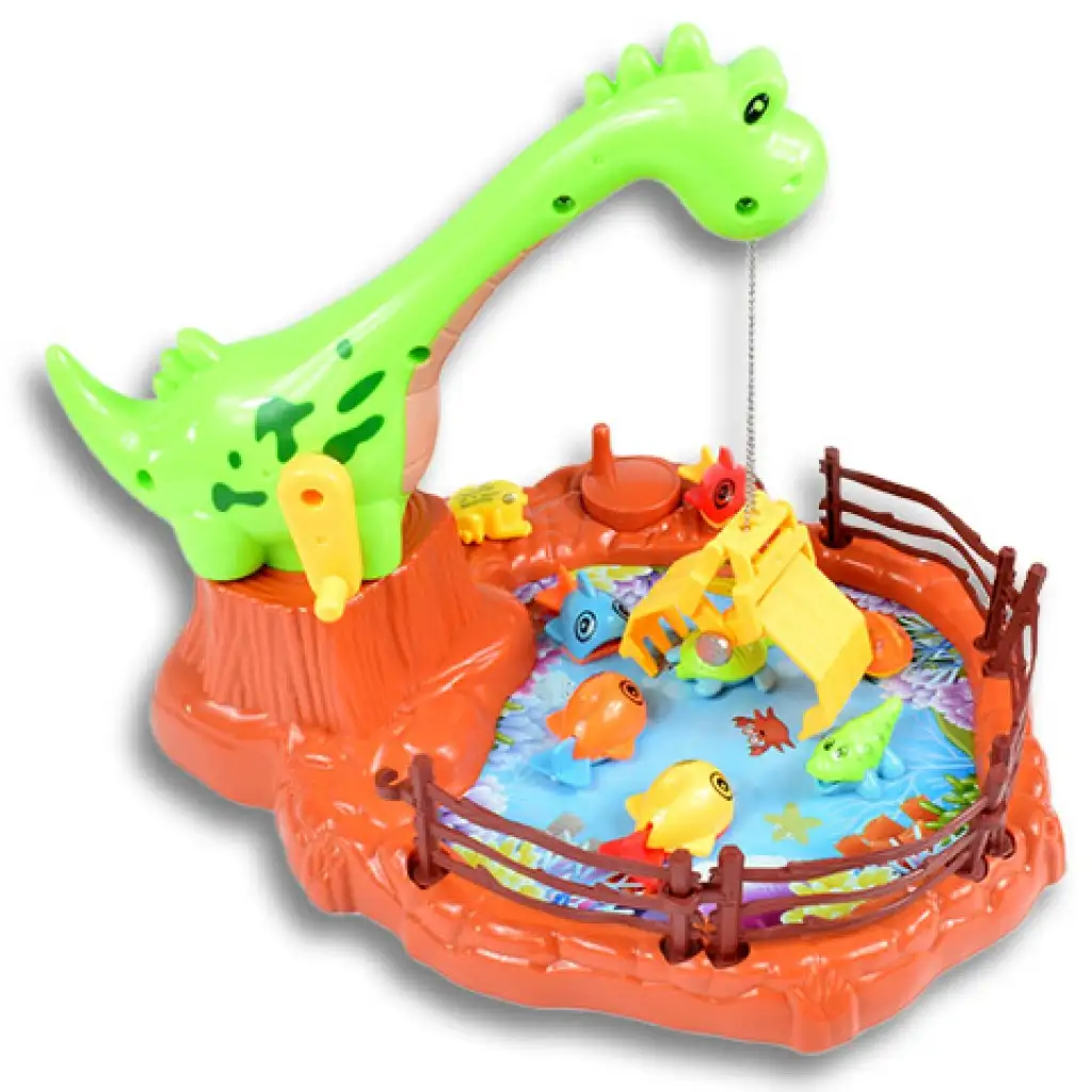 Dino Angelspiel mit Kran und Fischen kép 2