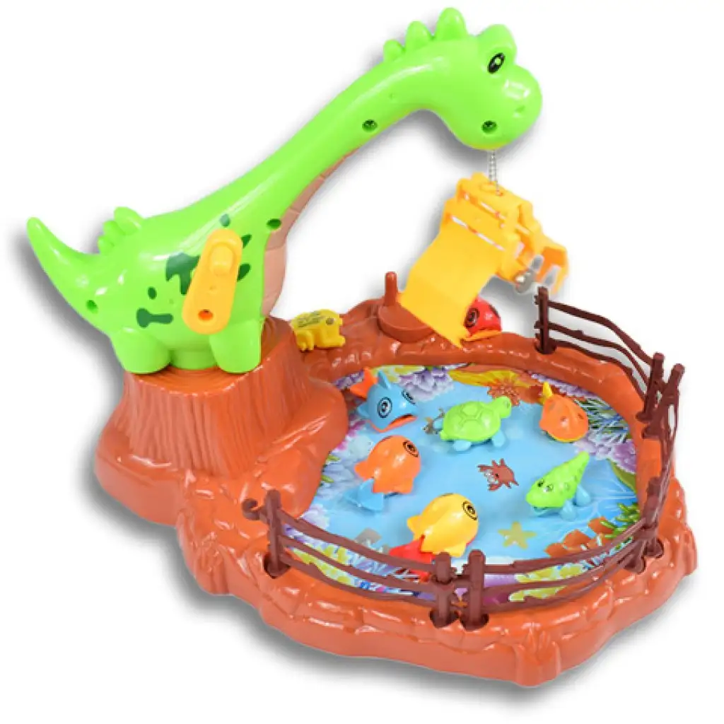 Dino Angelspiel mit Kran und Fischen kép 3