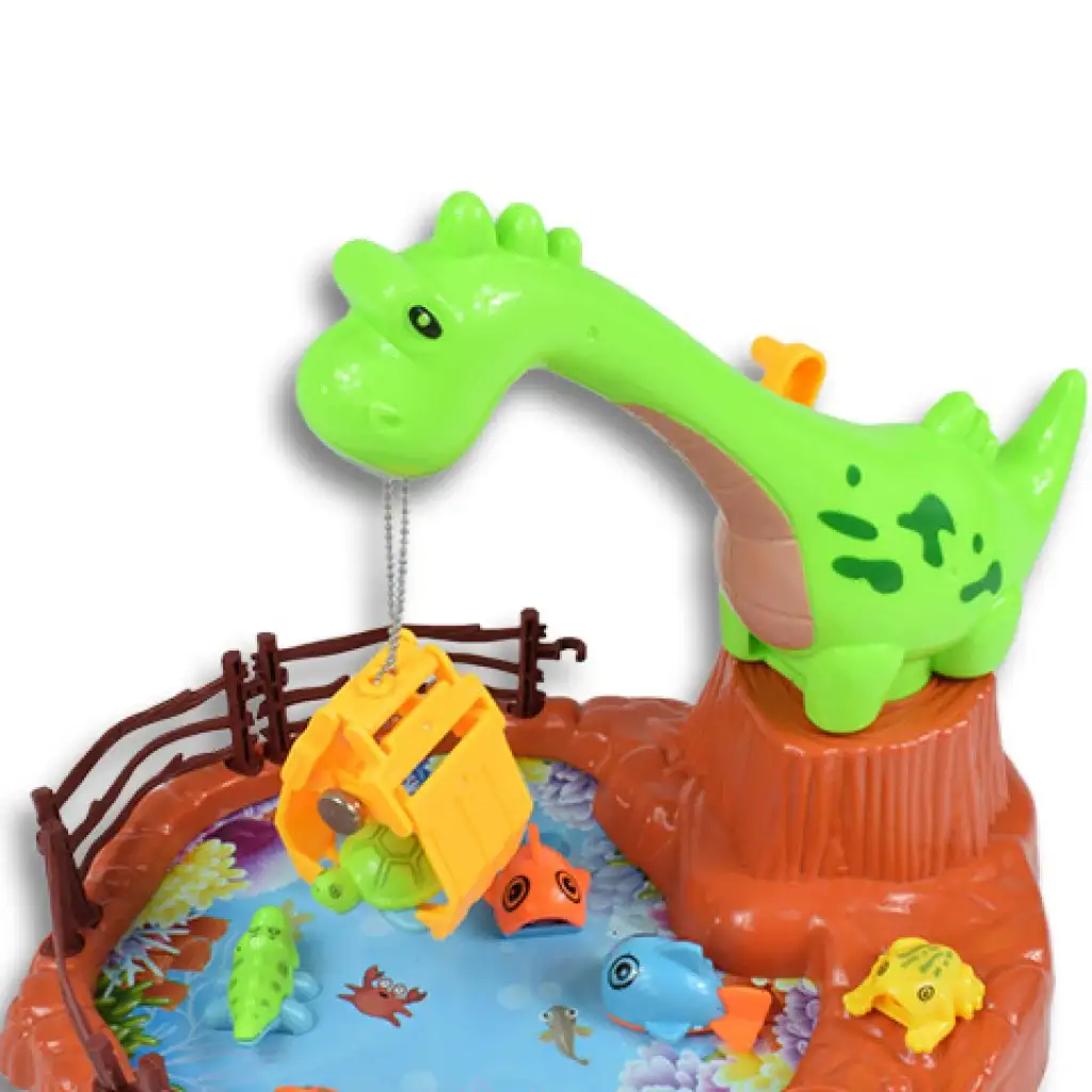 Dino Angelspiel mit Kran und Fischen kép 5