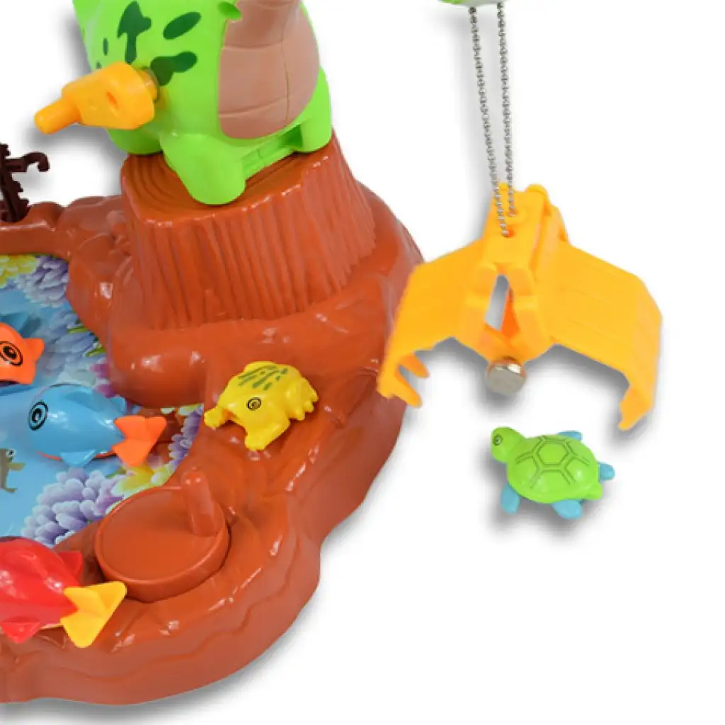 Dino Angelspiel mit Kran und Fischen kép 6