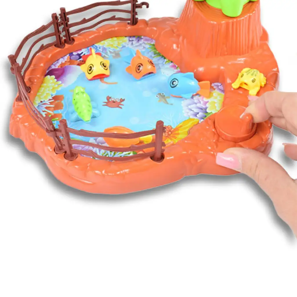 Dino Angelspiel mit Kran und Fischen kép 7