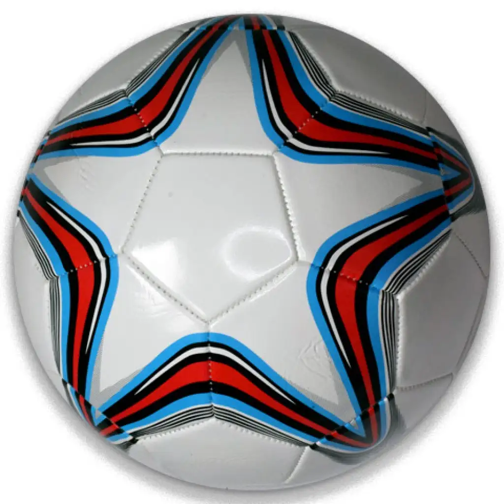 Fußball aus Kunstleder mit Sternmuster in verschiedenen Ausführungen, 22 cm kép 3