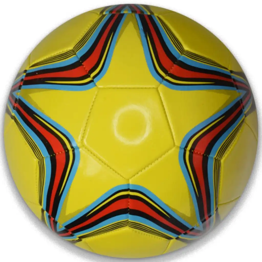 Fußball aus Kunstleder mit Sternmuster in verschiedenen Ausführungen, 22 cm kép 5