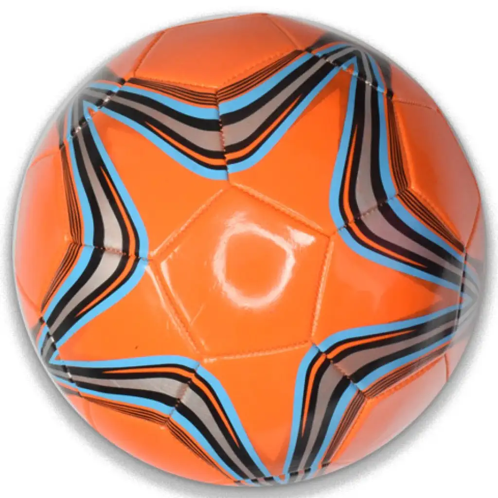 Fußball aus Kunstleder mit Sternmuster in verschiedenen Ausführungen, 22 cm kép 2