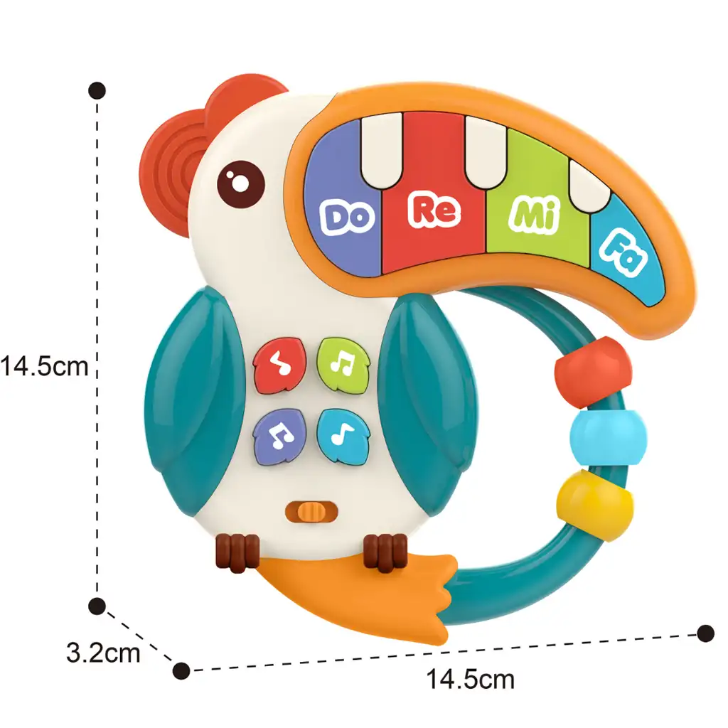 Music World: Musizierender Tukan-Klavier 14cm kép 3