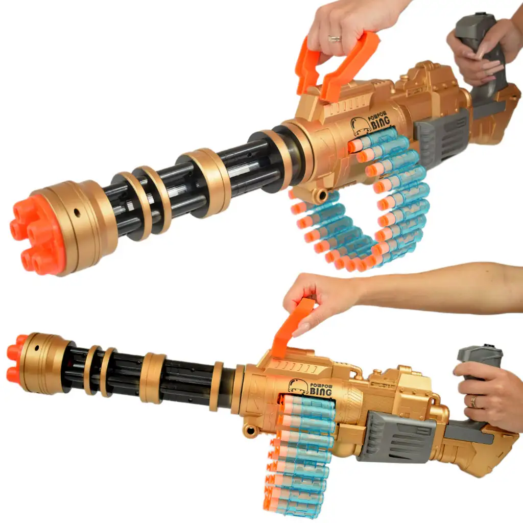 SuperShoot: Elektronisches riesiges Schaumstoffgeschütz mit Patronen und Akku 70cm kép 9