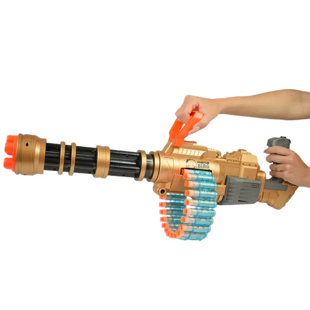 SuperShoot: Elektronisches riesiges Schaumstoffgeschütz mit Patronen und Akku 70cm kép 4