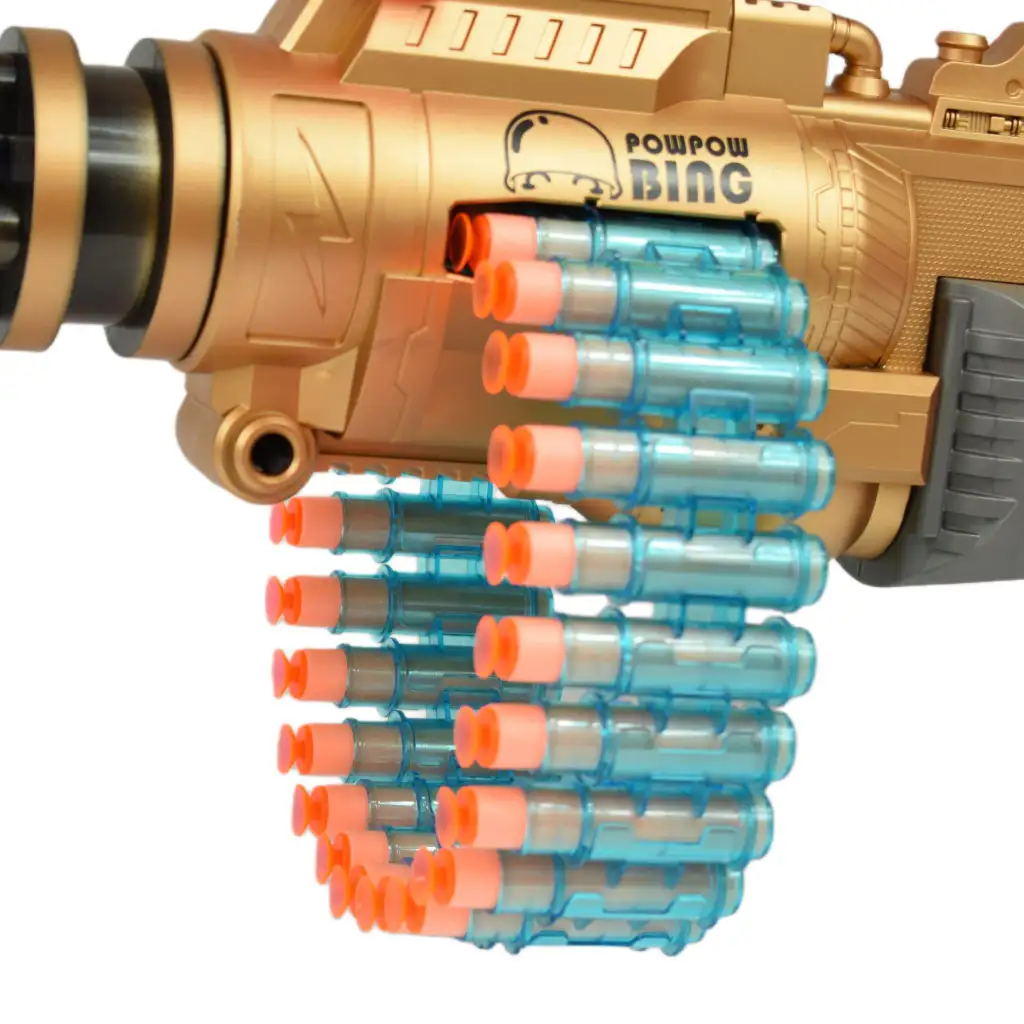 SuperShoot: Elektronisches riesiges Schaumstoffgeschütz mit Patronen und Akku 70cm kép 8