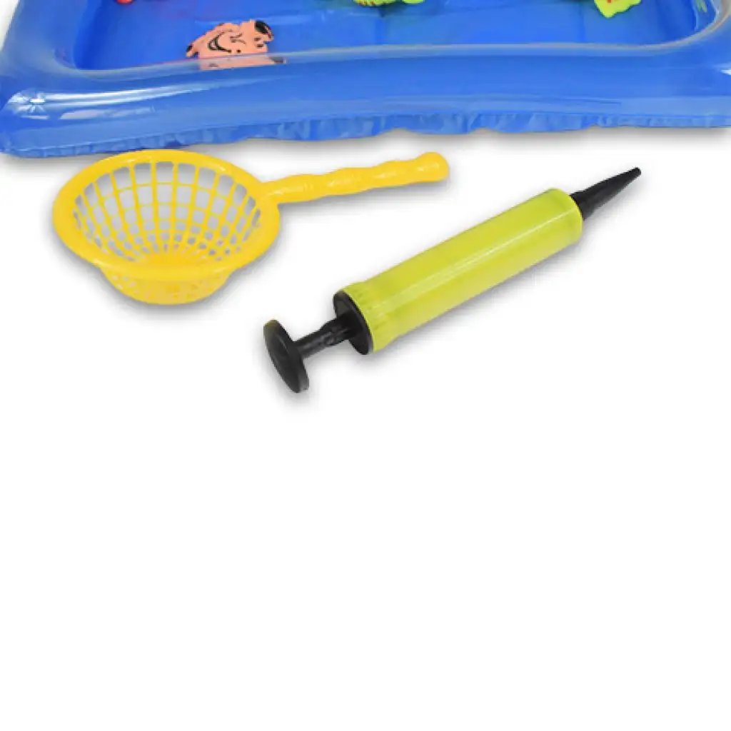 Angelspiel mit aufblasbarem Pool und Teleskop-Angelrute kép 5