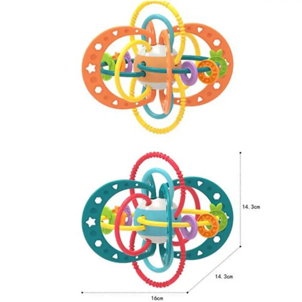 Baby-Farbball mit Beißring in zwei Varianten kép 2