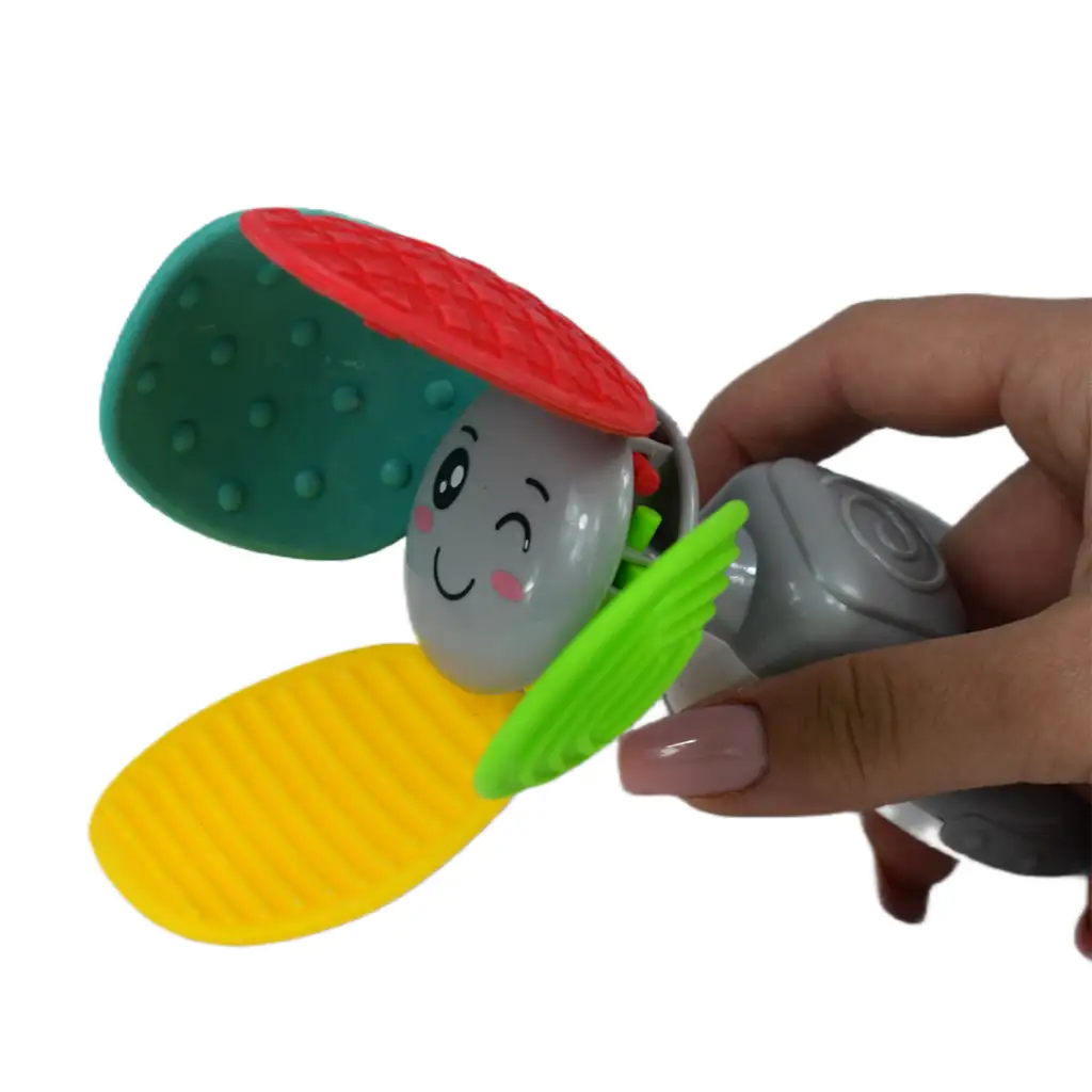 Blumenförmige bunte Babyrassel kép 3