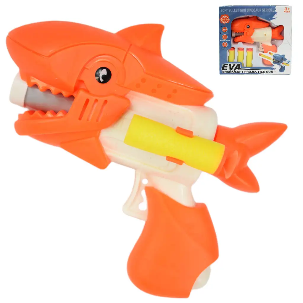 Shark Attack: Szivacslövő fegyver tölténnyel 13cm kép 1