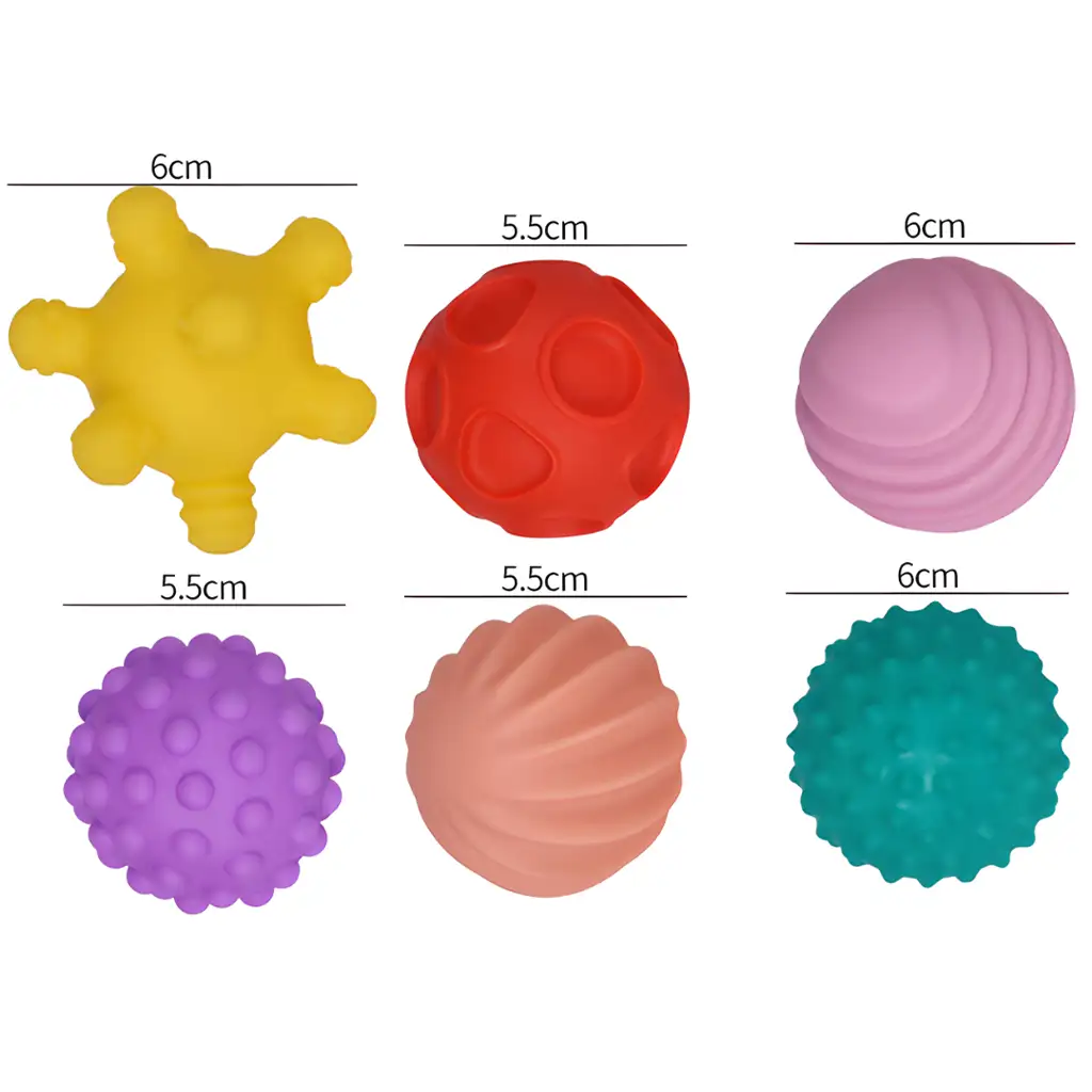 Touchball: 6-teiliges Ballset zur Förderung des Tastsinns kép 2