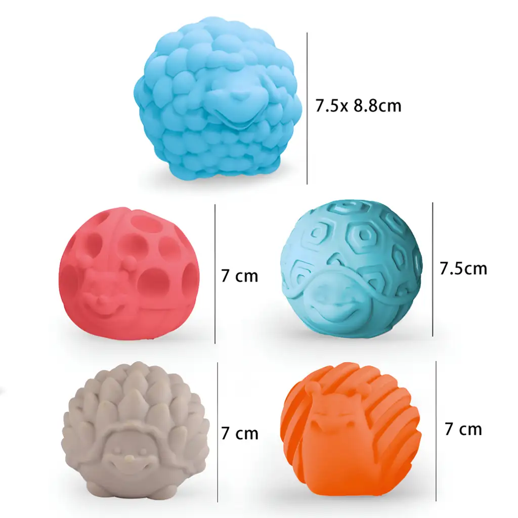 Touchball: 5-teiliges Tierset zur Förderung des Tastsinns kép 2