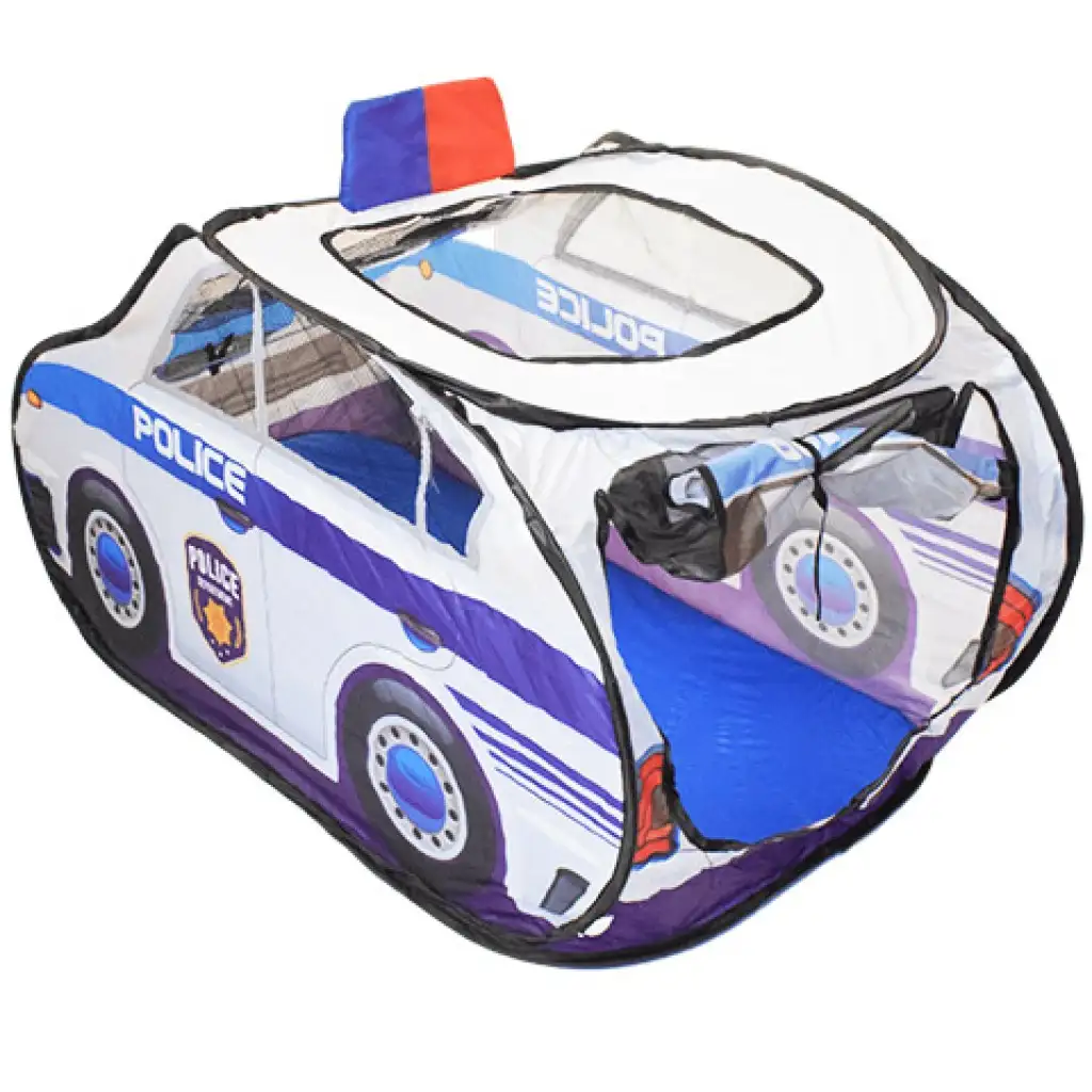 Spielzelt in Form eines Polizeiautos mit Netzfenstern 99x50x50cm kép 2