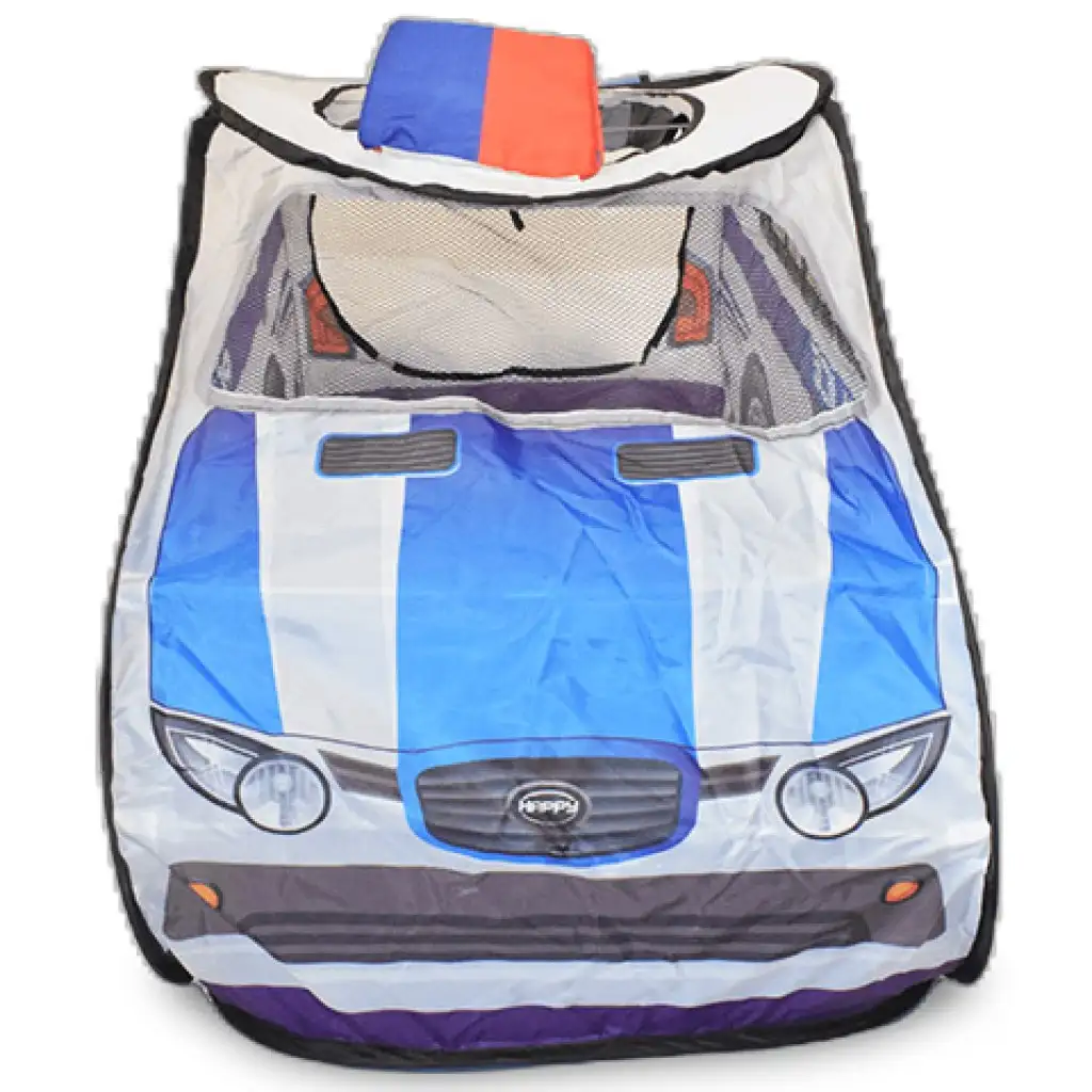 Spielzelt in Form eines Polizeiautos mit Netzfenstern 99x50x50cm kép 5