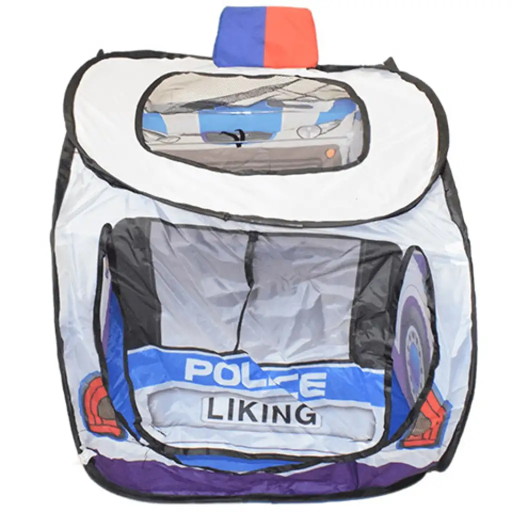 Spielzelt in Form eines Polizeiautos mit Netzfenstern 99x50x50cm kép 3