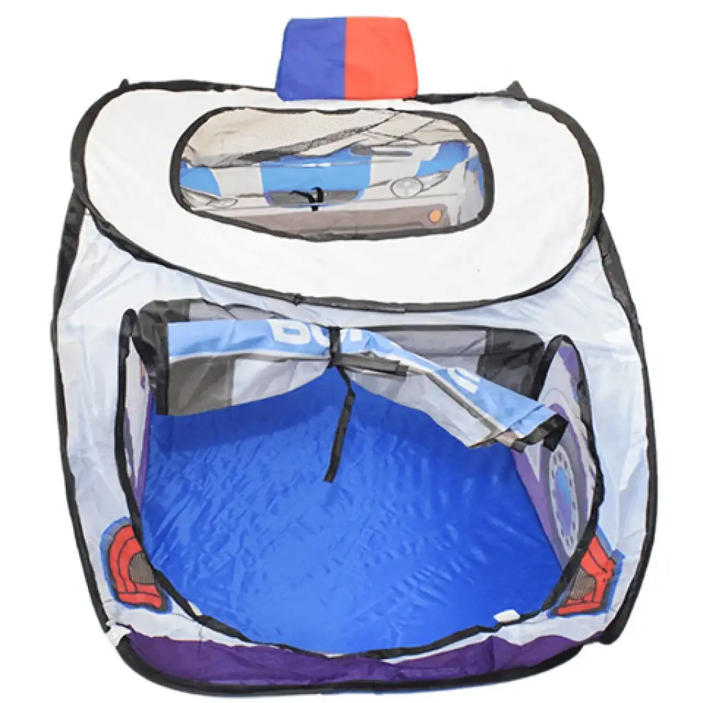 Spielzelt in Form eines Polizeiautos mit Netzfenstern 99x50x50cm kép 4