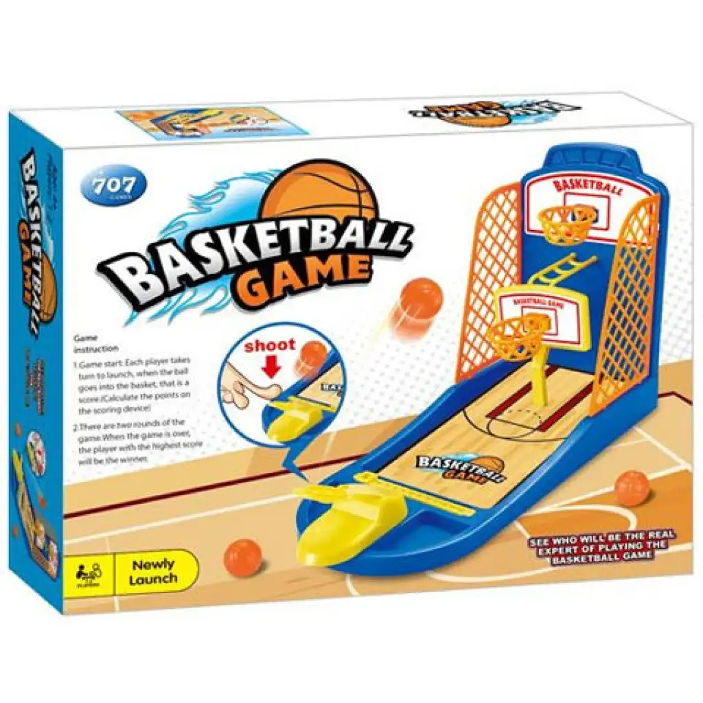 Einzelspieler-Tisch-Basketball-Set mit Abschussvorrichtung kép 5