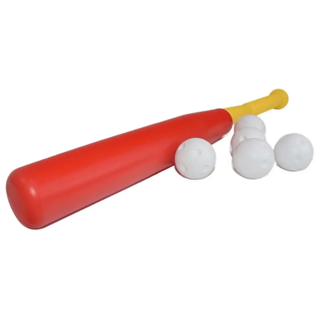 Rotes Kunststoff-Baseballschläger-Set mit Bällen 56cm kép 3