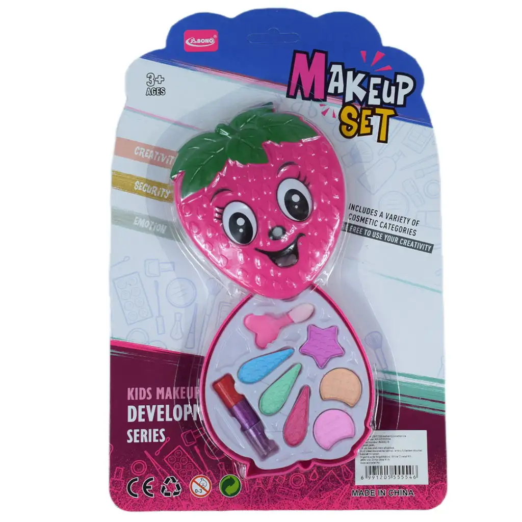 Make-Up-Set: Erdbeer-Lidschattenpalette mit Lippenstift kép 4