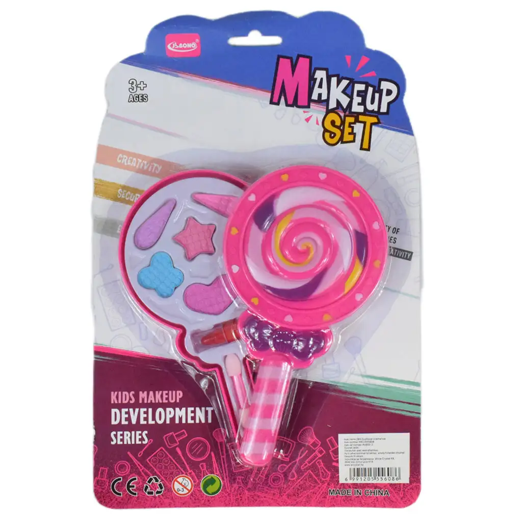 Make-Up-Set: Lutscher-förmige Schminkpalette mit Lippenstift kép 5