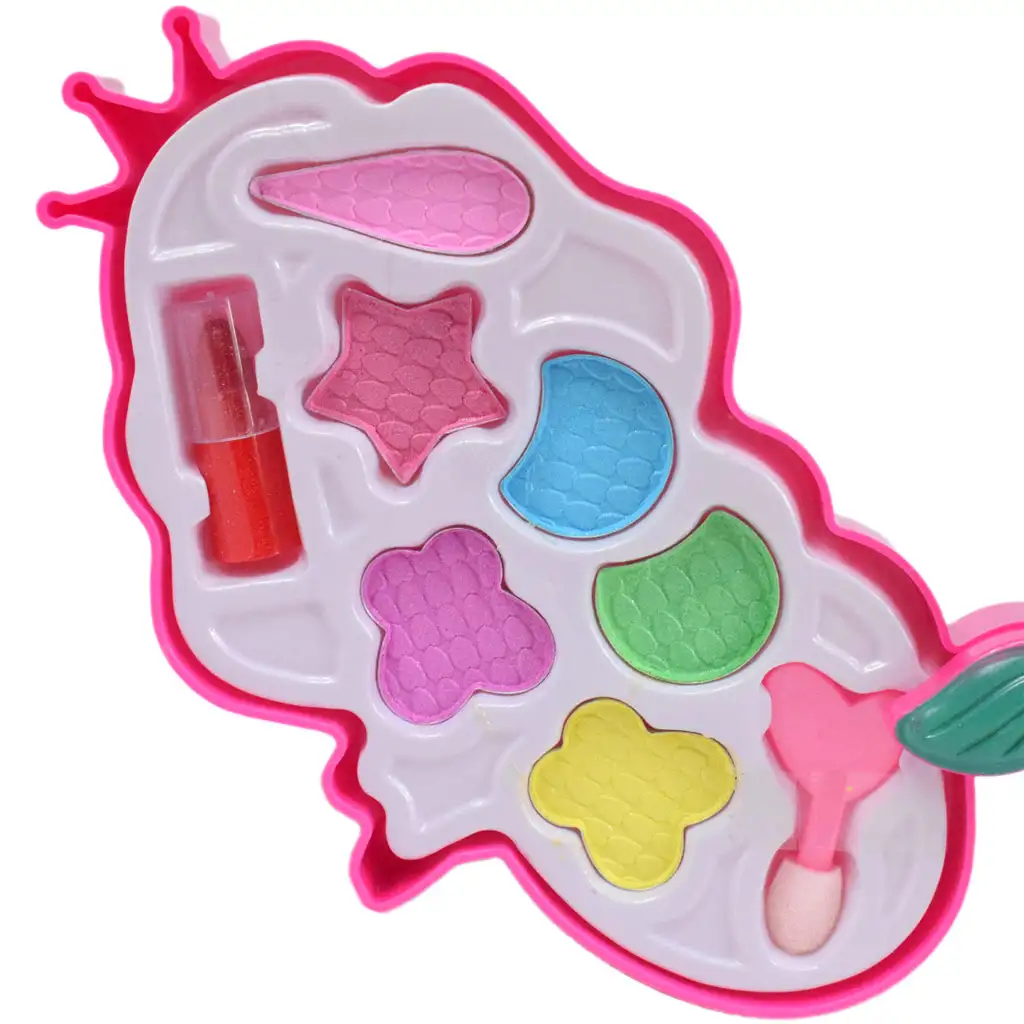 Make-Up-Set: Schminkpalette in Meerjungfrauenform mit Lippenstift kép 3