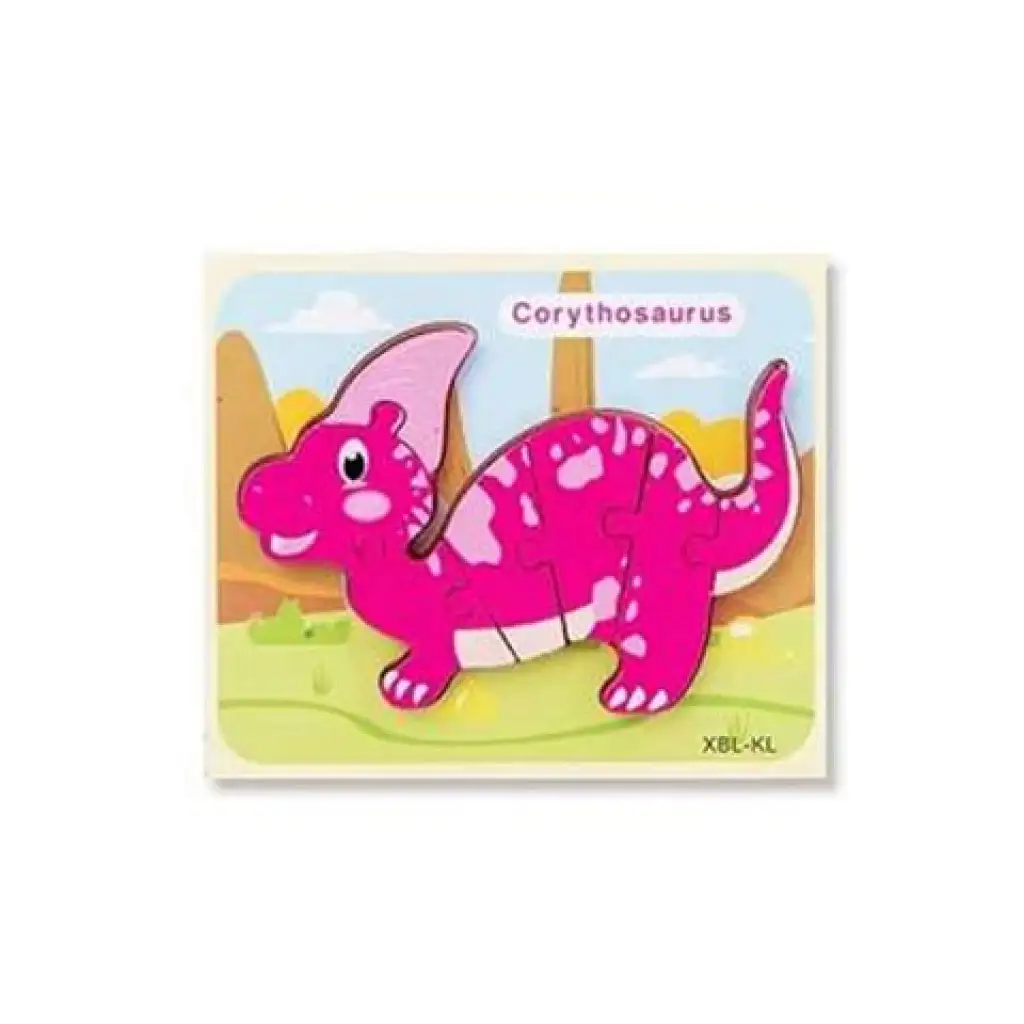 Holzpuzzle mit Dinosaurierformen in verschiedenen Varianten kép 3