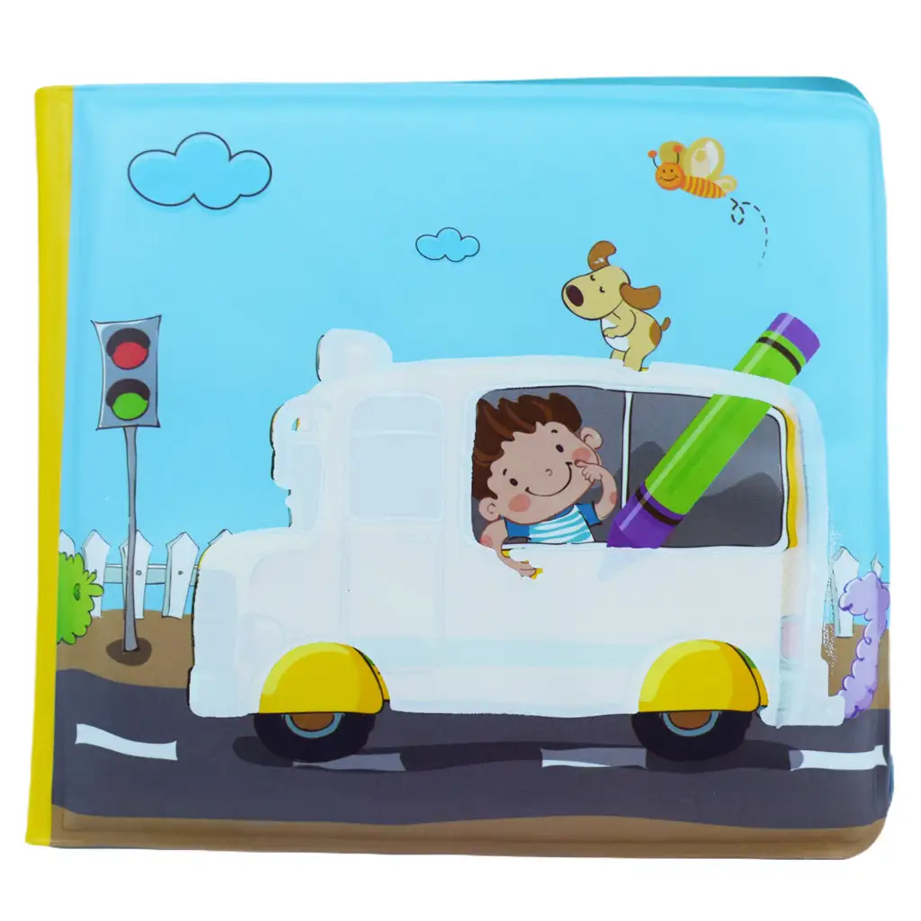 Baby-Buch: Fahrzeuge weiches Planschbuch 14x13cm kép 2