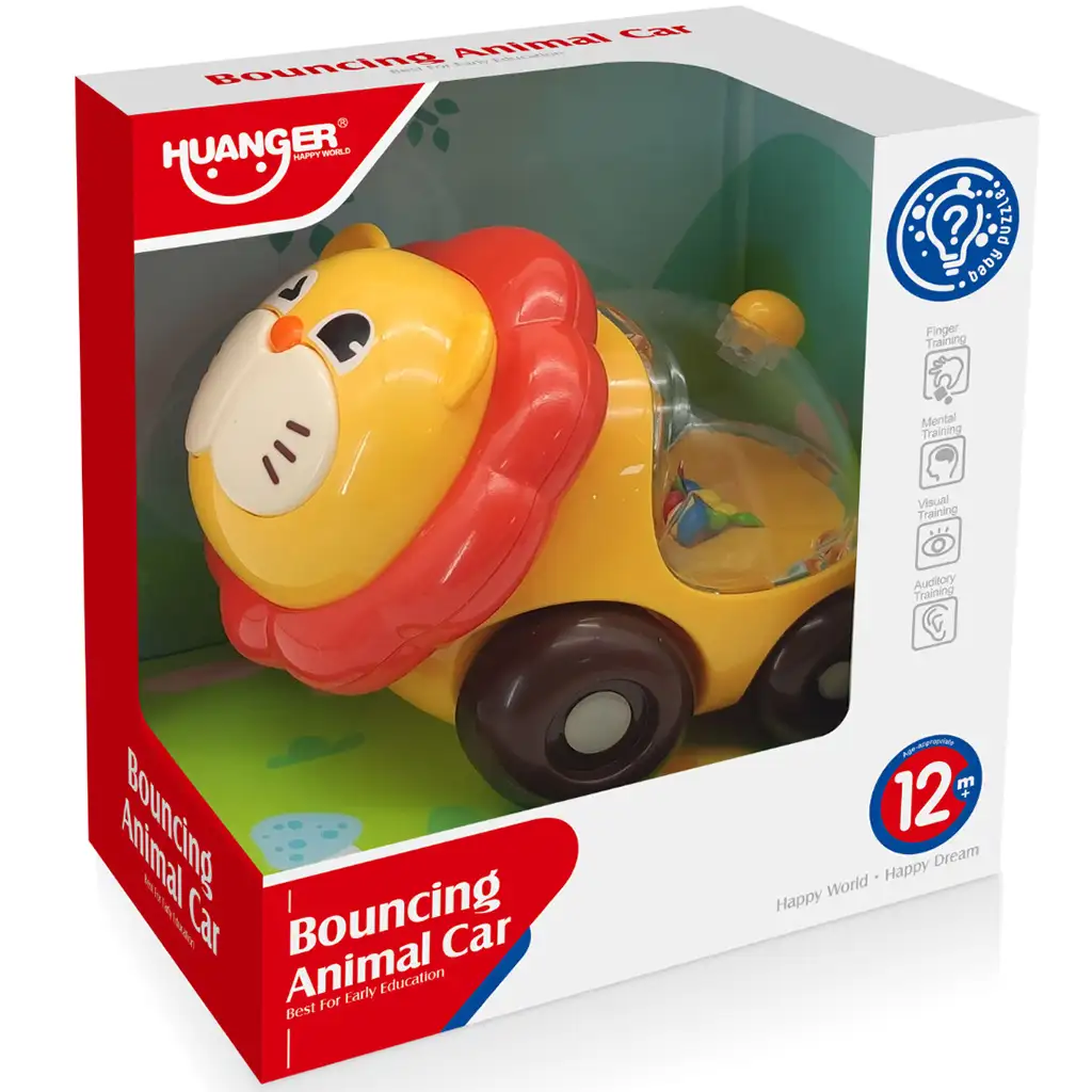 Happy World: Rollender Rassel-Löwe 11cm kép 3