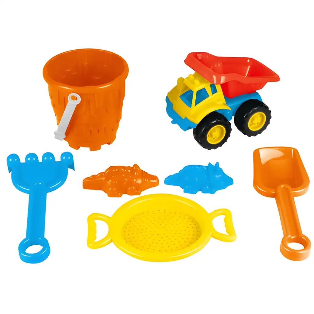 Sandkasten-Set mit Kipper, 7-teilig