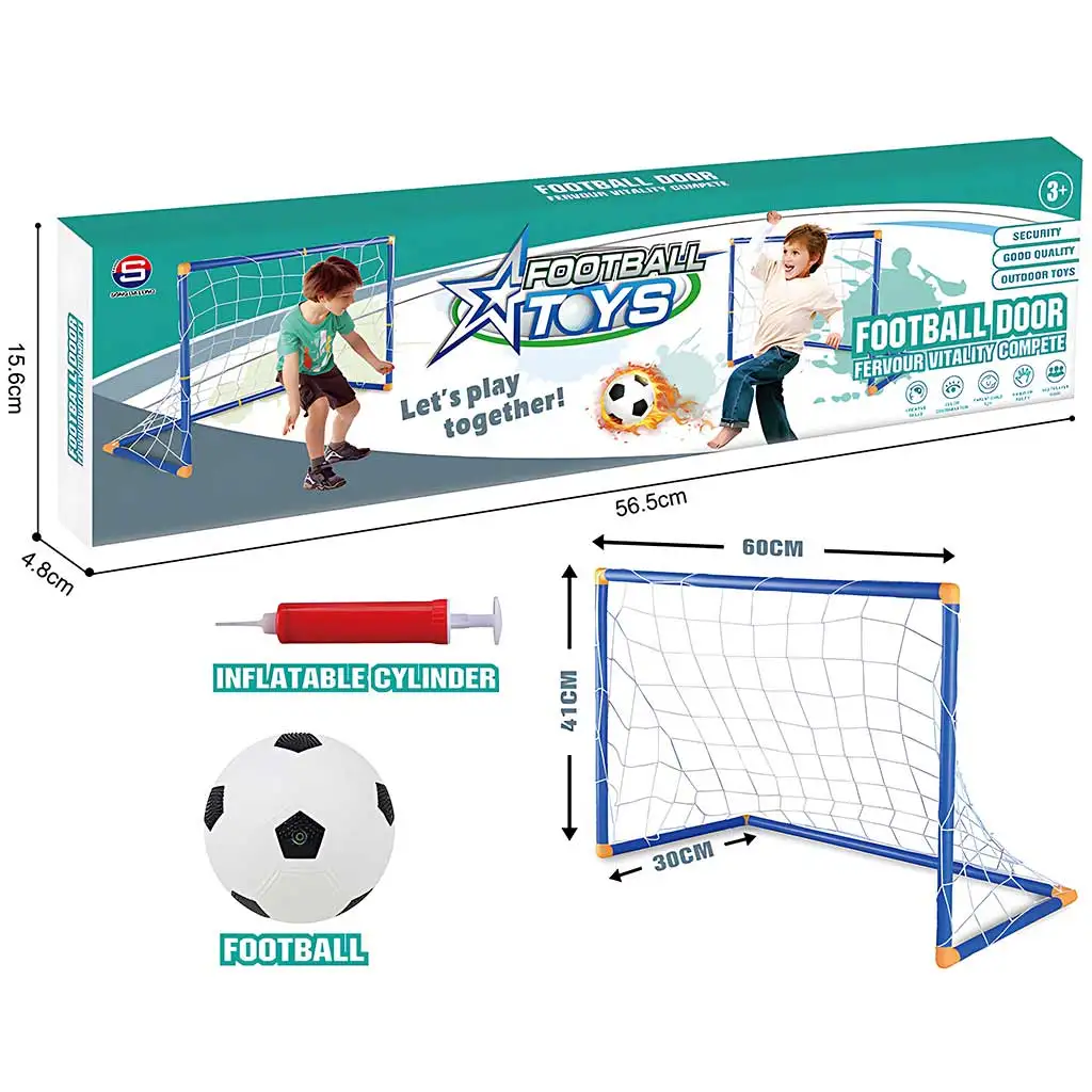 GoalBuddies: Fußballtor-Set mit Ball und Pumpe 60x41x30cm kép 3