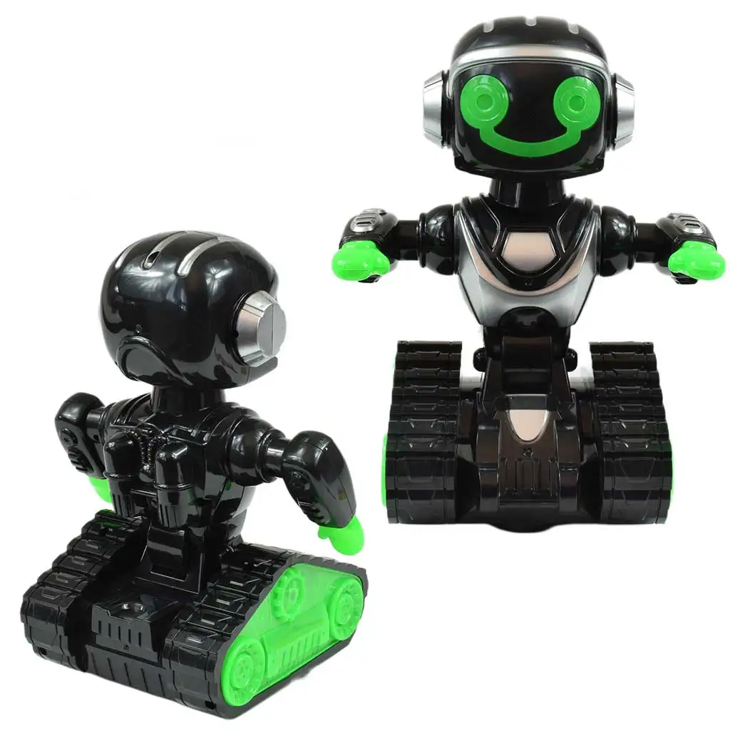 RC Interaktiver ferngesteuerter MacroBot in Schwarz-Grün mit Licht und Ton, 20 cm kép 2