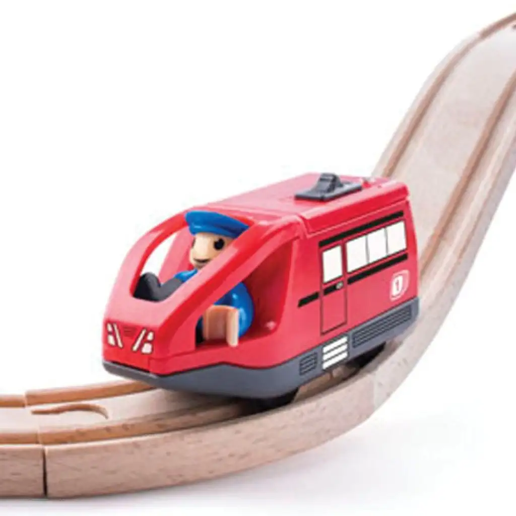 Moderner roter Elektrolokomotive - Woodyland kép 2