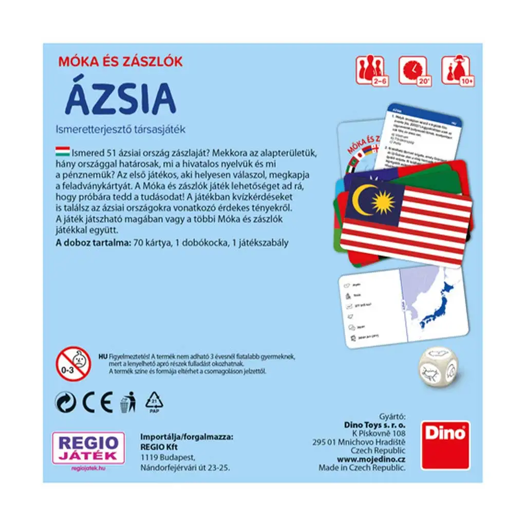 Spaß und Flaggen - Asien Brettspiel kép 2