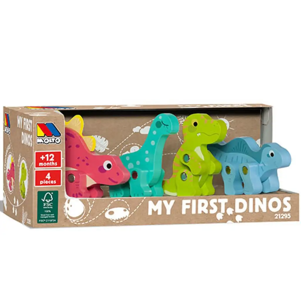 Molto: Nature Mein erster Dino Holzfiguren-Set 4-teilig