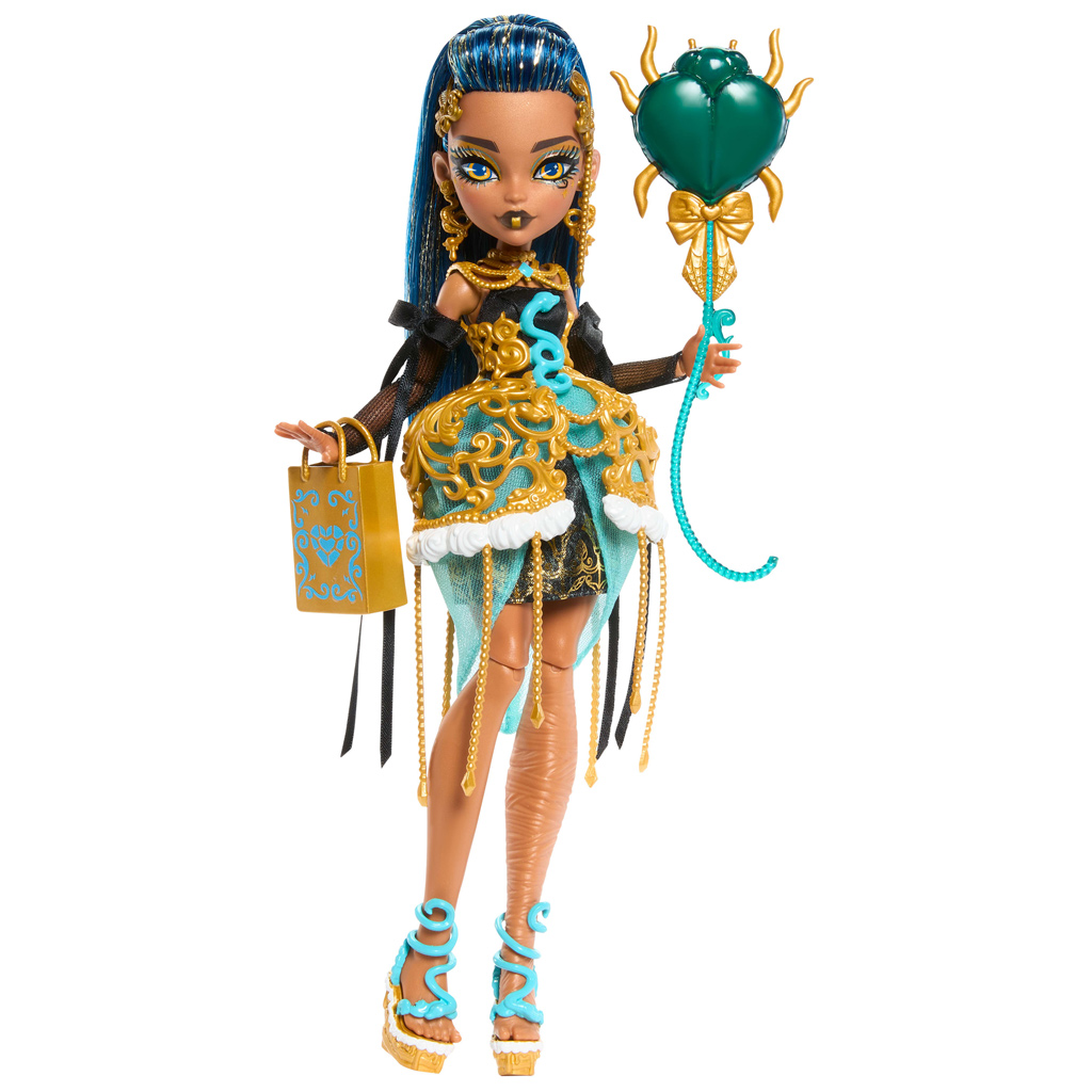 Monster High: Schaurig-süßer Geburtstag – Cleo De Nile Puppe mit Ballon und Geschenk - Mattel kép 2