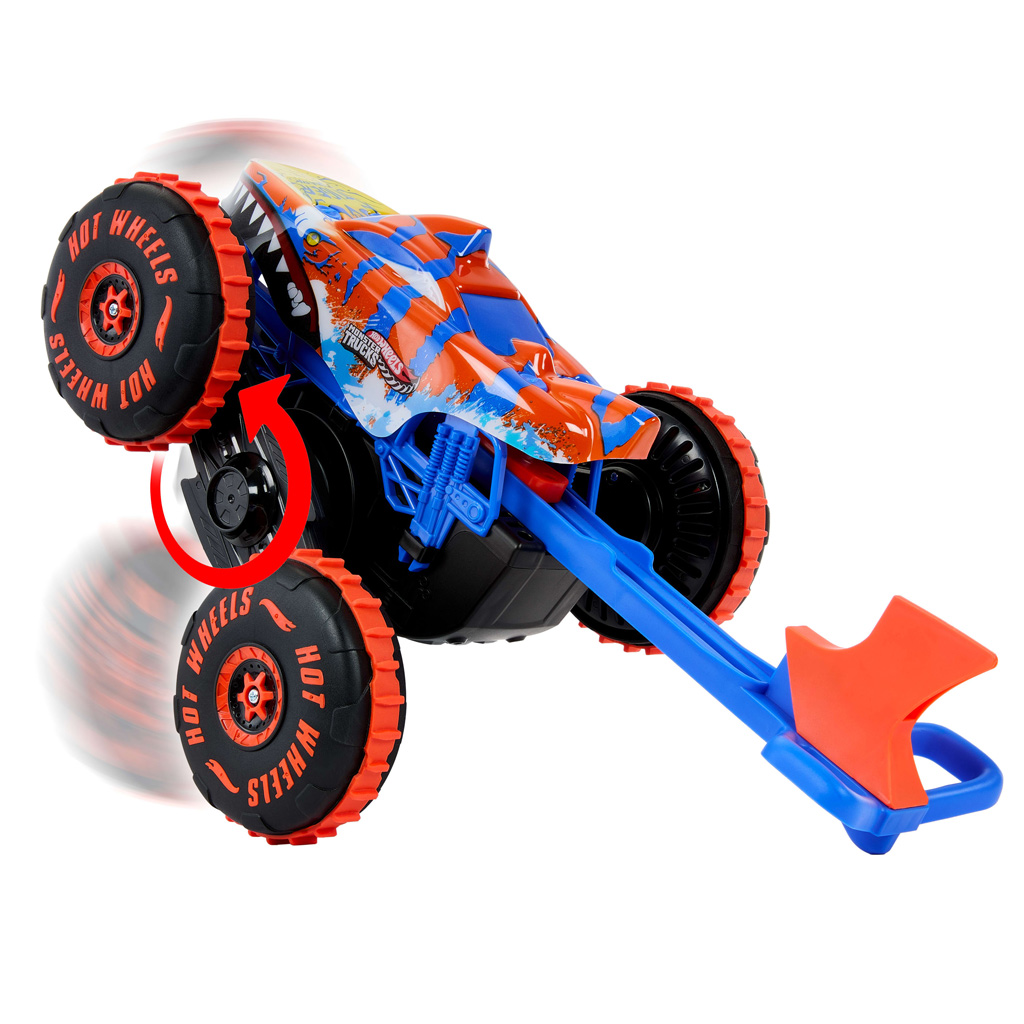 Hot Wheels Monster Trucks: Mega Tiger Shark RC ferngesteuertes Auto - Mattel kép 2