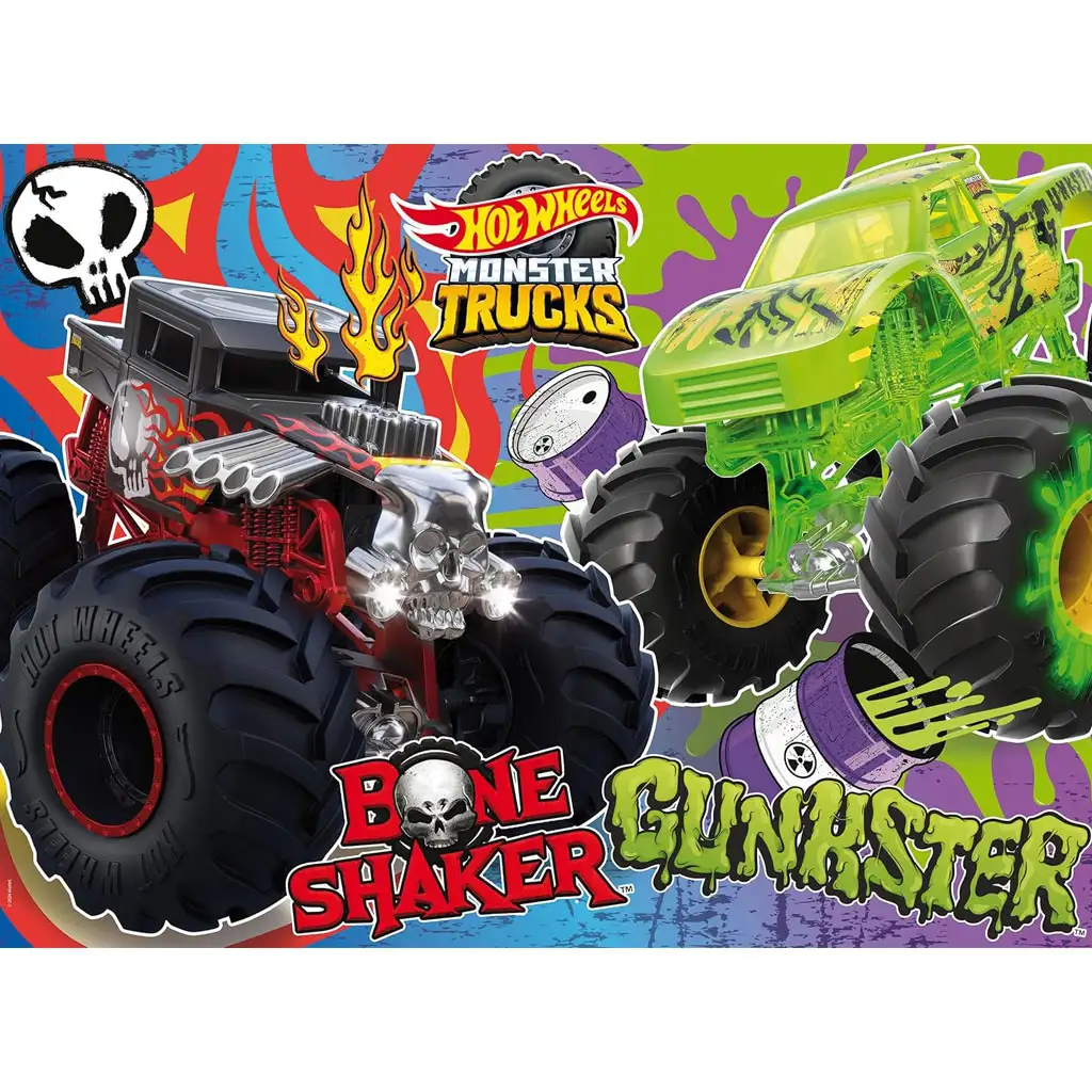 Hot Wheels Monster Trucks 24-teiliges Maxi-Bodenpuzzle 70x50cm - Lisciani kép 2